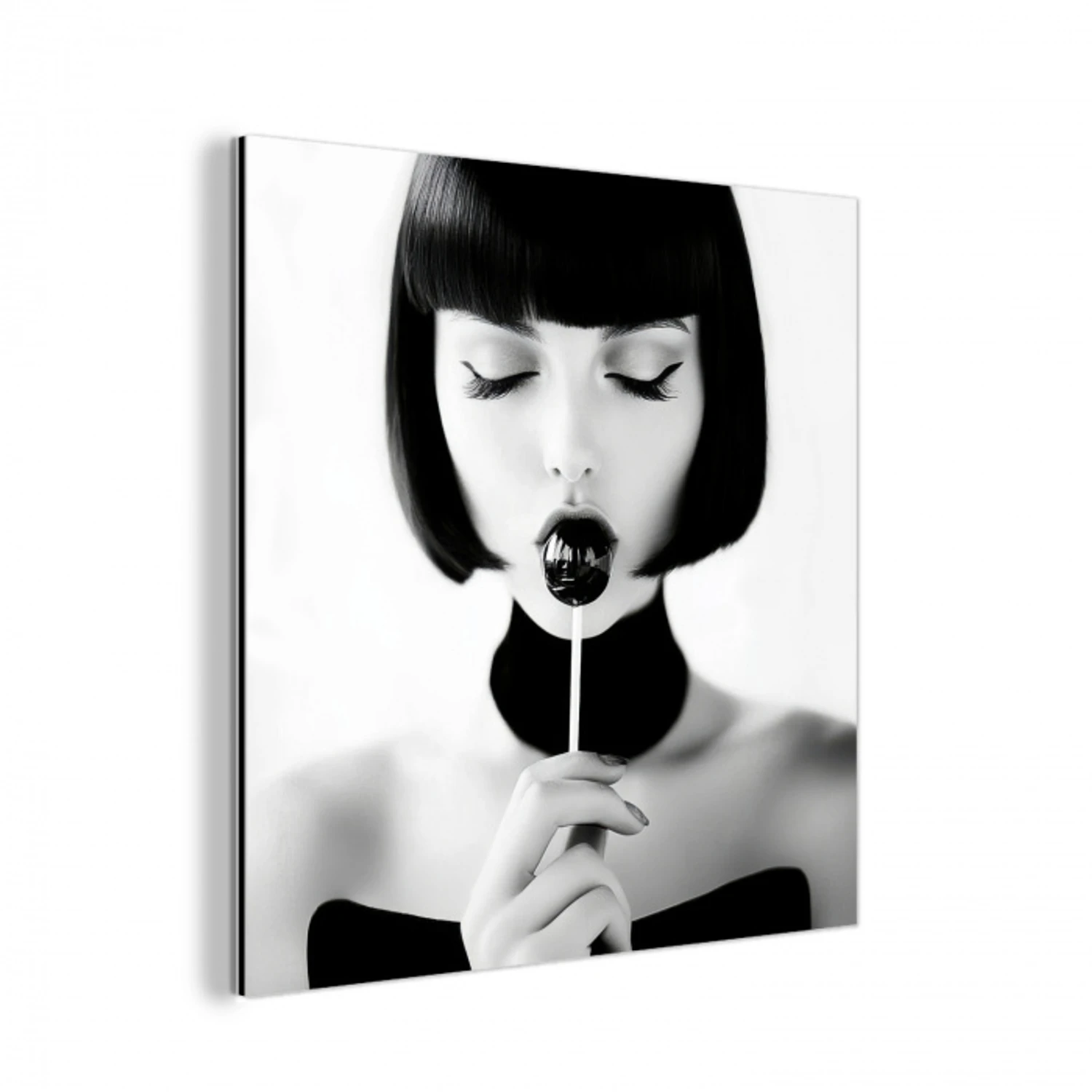 Vrouw - Lolly - Zwart - Wit aluminium wit klein -3d