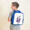 Oude tovenaar met staf Kinderrugzak - Blauw middel -sfeer2