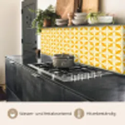 Patroon - Retro - Geel keuken achterwand 2 middel 871 -usp_DE