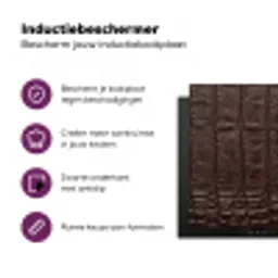 Krokodil - Leer - Bruin Inductie beschermer vinyl 3mm middel -zzzzzzz-cc-usp