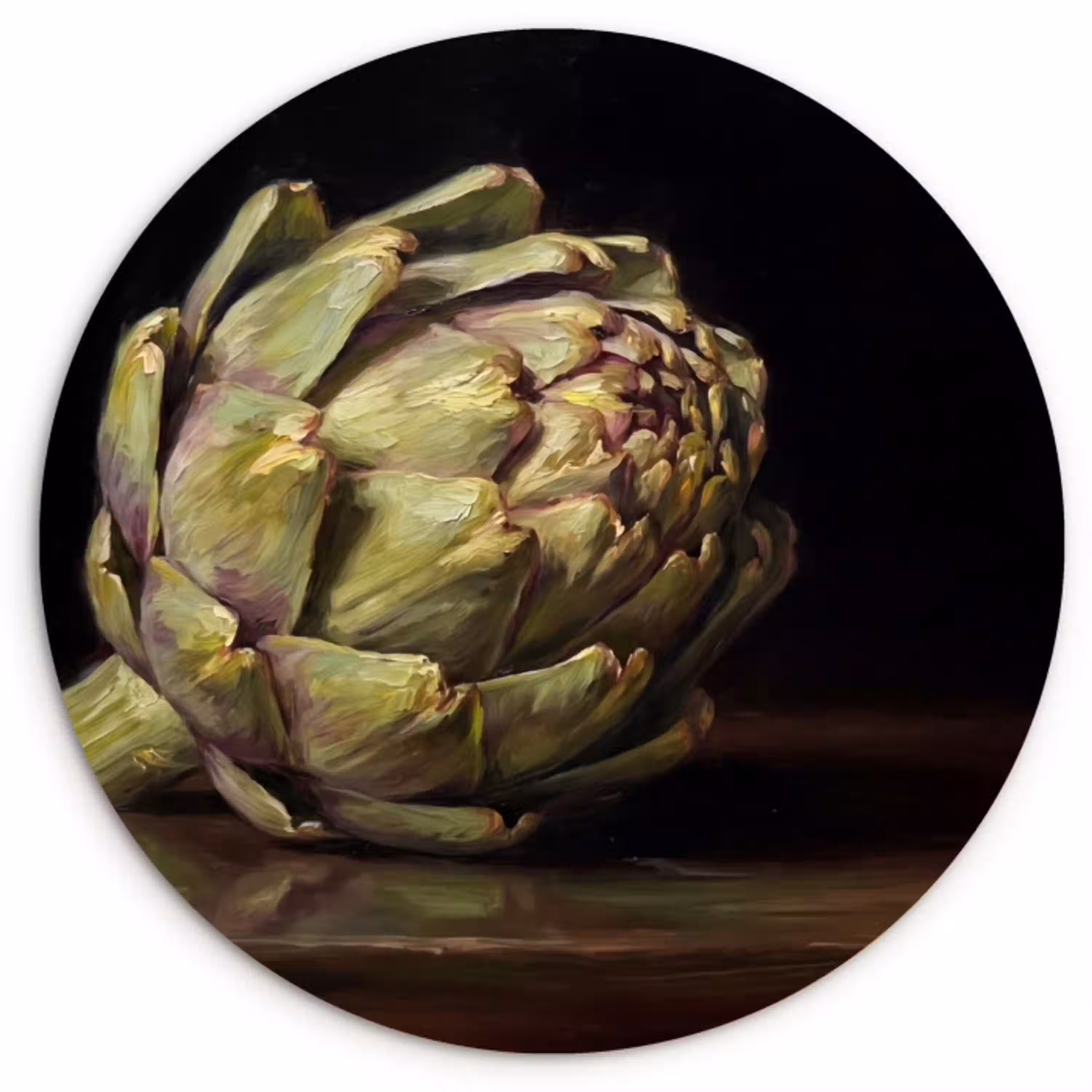 Artichok - Eten - Klassiek Wandcirkel plexiglas klein -3d