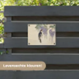 Specht - Bloemen - Paars tuinposter los doek klein -sfeer3