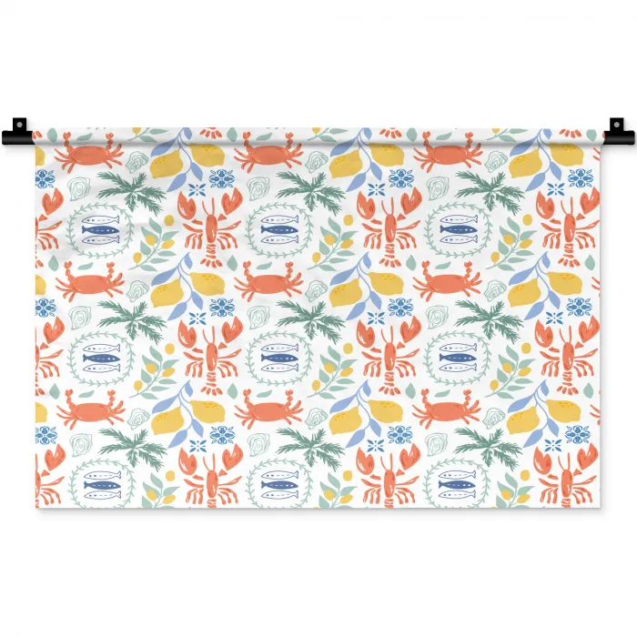 Zee - Sfeer - Citroen - Vis Wandkleed katoen klein 269 -zz3d