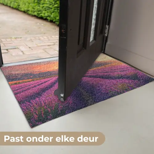 Lavendelveld - Zonsondergang - Paars Deurmat klein -USP_NL