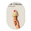 Ice cream - Softijs - Kleurrijk - Kers Wandcirkel Ovaal Glas middel -3d