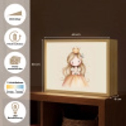 Prinses - Kroon - Goud Light Box met batterij (Wandlamp) middel -USP_websiteoverzichtDE