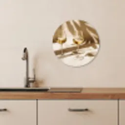 Wijn - Wijnglazen - Wit KitchenYeah - Keuken - Wandcirkel Forex klein -sfeer3