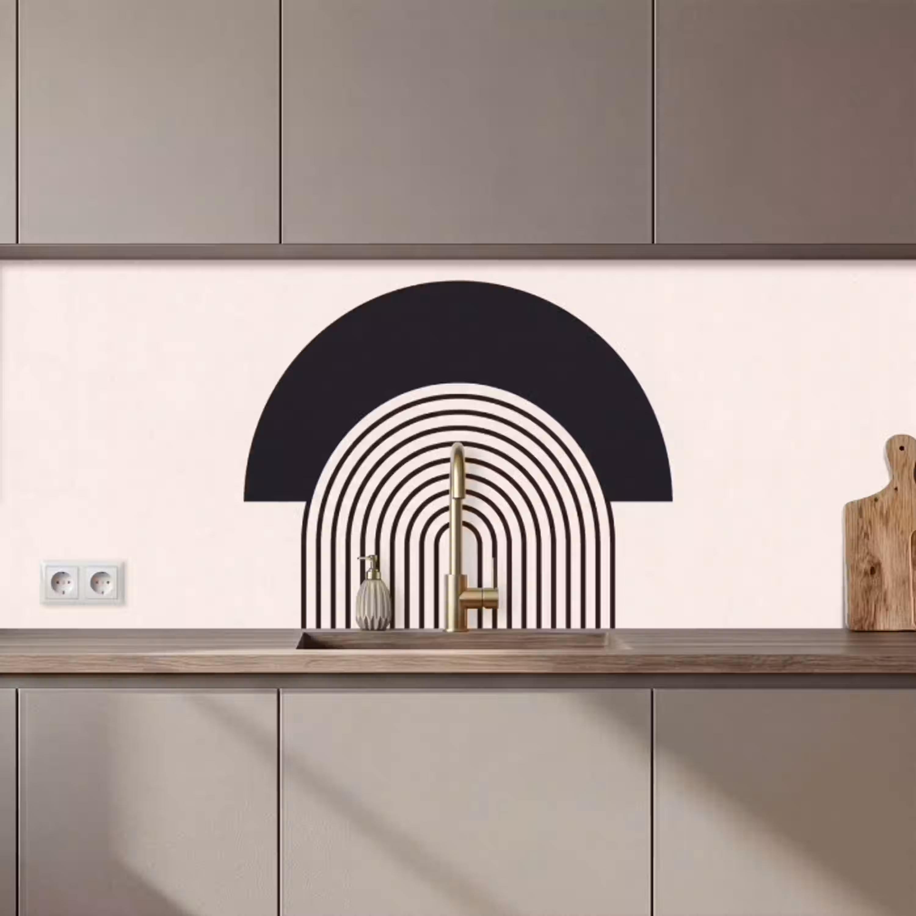 Abstract - Boog - Modern keuken achterwand 2 middel zz_3dshopping