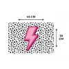 Bliksem - Roze - Stippen Placemat vinyl groot -specs