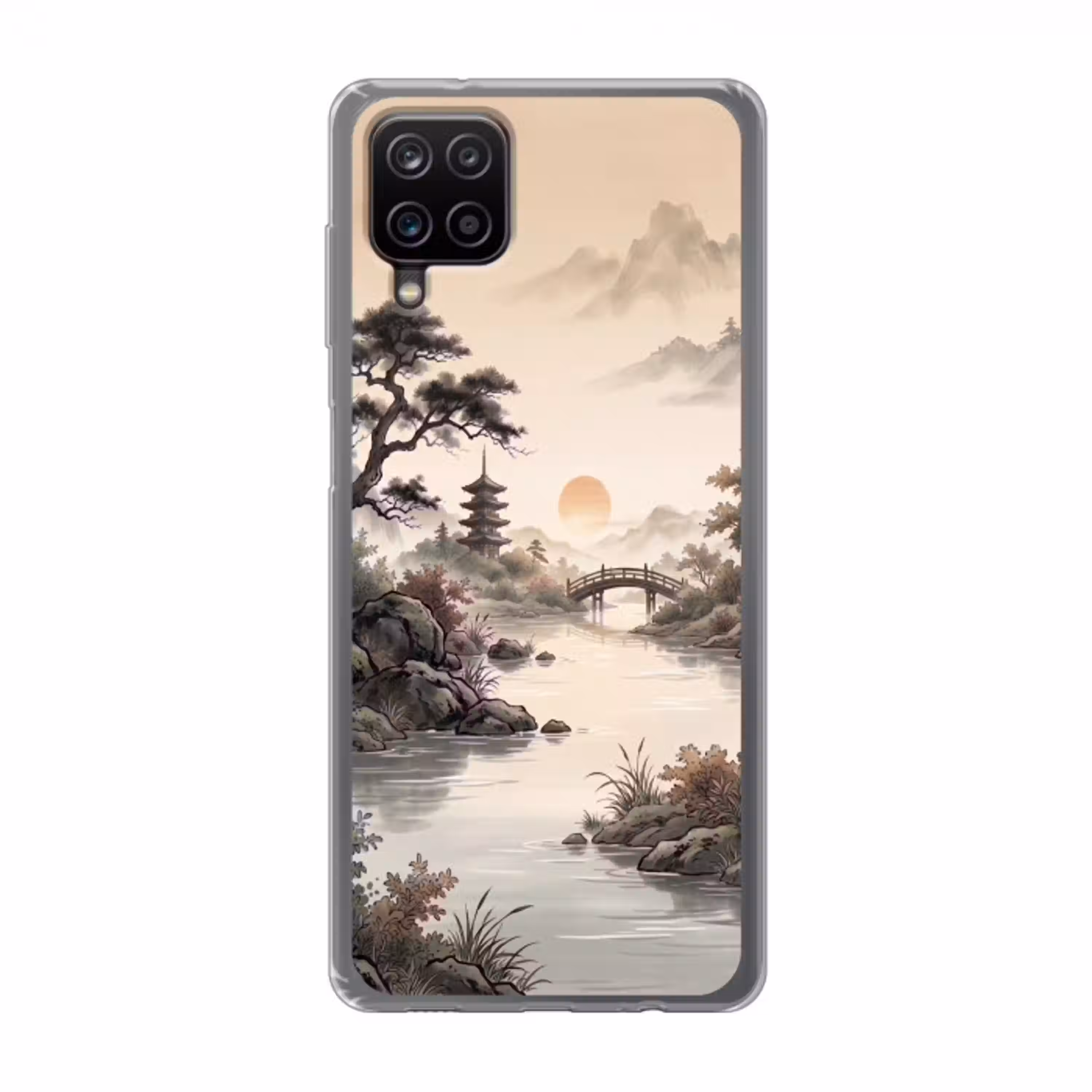 Azië - Landschap - Kleurrijk Telefoonhoesje Samsung Galaxy A12 klein -3d