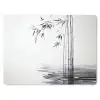 Bamboestammen - Water - Minimalistisch - Wit muismat rubber klein -3d