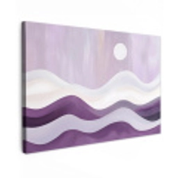Golven - Heuvels - Abstract - Paars Tuinposter op houten frame 2 cm dik klein -3d