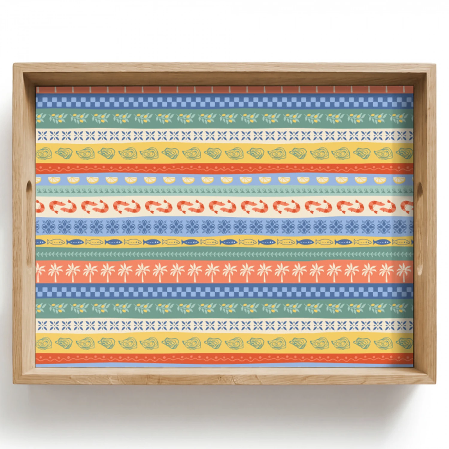 Strepen - Patroon - Zomer Dienblad Rechthoek middel 911 -z3d_shopping