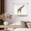 Giraffe - Dieren - Witte achtergrond - Kinderen - Jongen - Meisje Wandkleed katoen klein -sfeer1