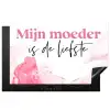 Quote - Mama - Mijn moeder is de liefste - Roze Inductie beschermer vinyl 3mm klein -3d