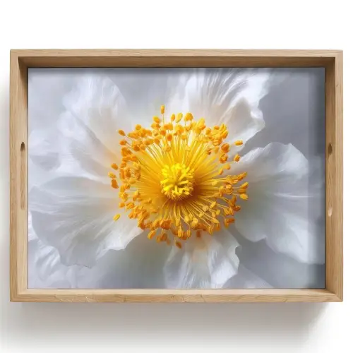Wit - Bloem - Elegant Dienblad Rechthoek middel -z3d_shopping