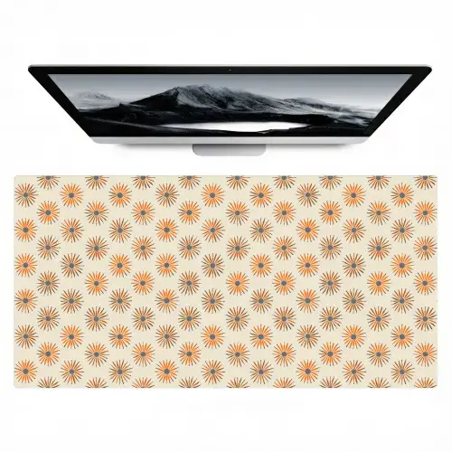Madelief - Patroon - Oranje Muismat XXL klein 681 -zzz3d