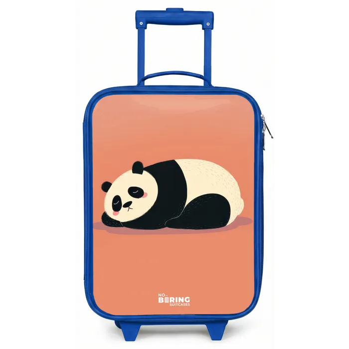 Panda - Slapen - Oranje Kinderkoffer - Blauw klein -zz3dotto