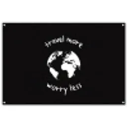 Illustratie - Zwart - Planeet - Quote tuinposter los doek groot -3d