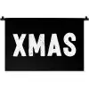Kerst - Quotes - Xmas - Zwart - Feestdagen Wandkleed katoen klein -zz3d