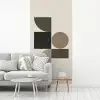 Aardetinten - Abstracte compositie - Eenvoudige vormen fotobehang vinyl groot -woonkamer