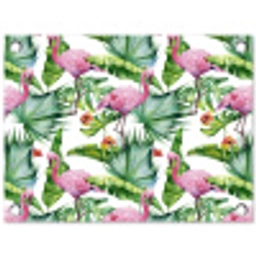 Bladeren - Flamingo - Bloemen - Jungle tuinposter los doek klein -3d