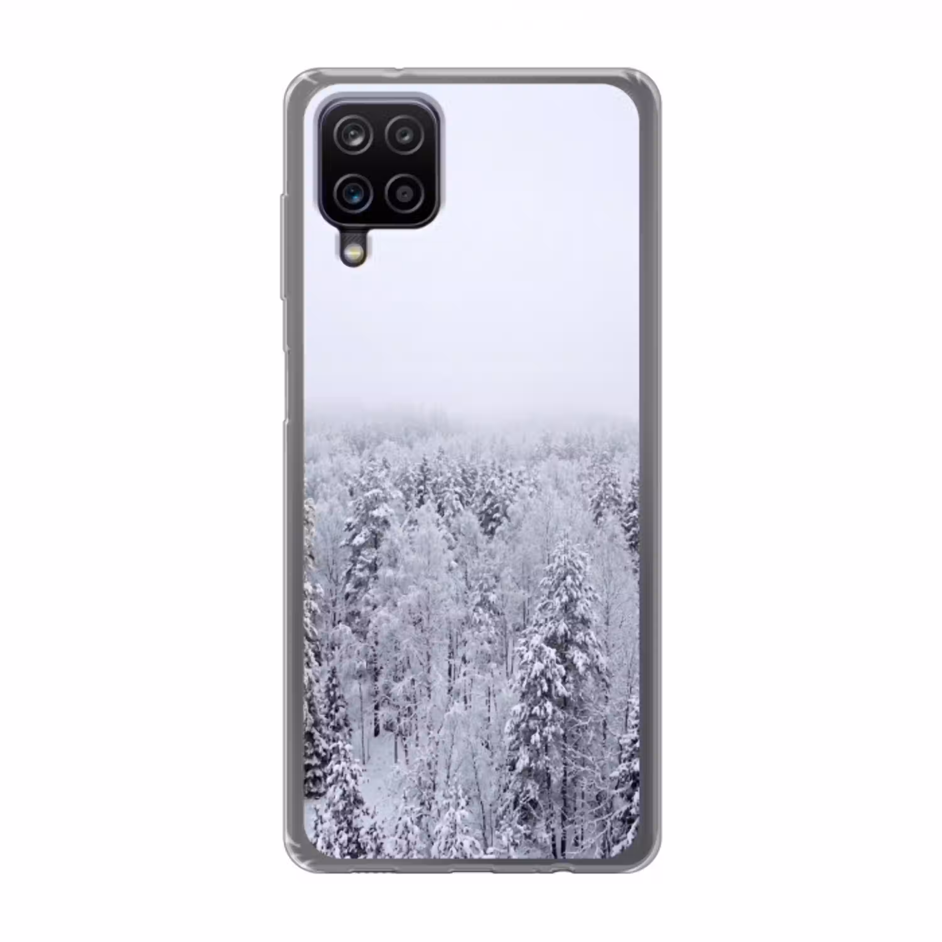 Bos - Sneeuw - Winter - Natuur - Wit Telefoonhoesje Samsung Galaxy A12 klein -3d