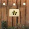 Vis - Sierlijk - Rugvin - Geel tuinposter los doek klein -sfeer1