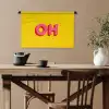 Geel - Roze - Oh - 3D Wandkleed katoen klein -sfeer6