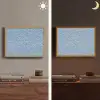 Golven - Ritmisch - Blauw Light Box met batterij (Wandlamp) middel 907 -sfeer3