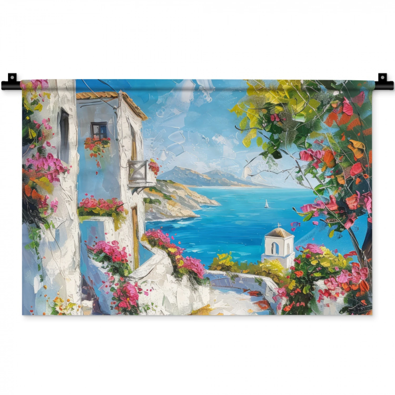 Landschap - Bloemen - Natuur - Zomer Wandkleed katoen klein -zz3d