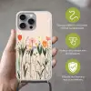 Pasteltinten - Bloemen - Illustratie Hoesje iPhone 16 Pro Max met koord klein -sfeer2_NL