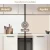 Beige - Effen kleur keuken achterwand 2 middel 871 -voor-na2_FR