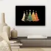 Kerstbomen - Kleurrijk - Lichtjes - Ster canvas 2cm klein -sfeer6