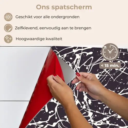 Spat - Waterverf - Wit keuken achterwand spatscherm klein 900 -spatscherm_NL