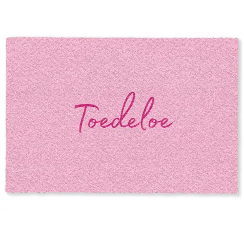 Toedeloe - Roze - Minimalistisch Deurmat klein -zkaufland3d