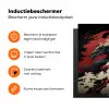Zwarte draak - Rookwolken - Rood Inductie beschermer vinyl 3mm middel -zzzzzzz-td-ups
