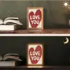 Loveyou - Hart - Rood Light Box met kabel (Tafellamp) klein -sfeer3