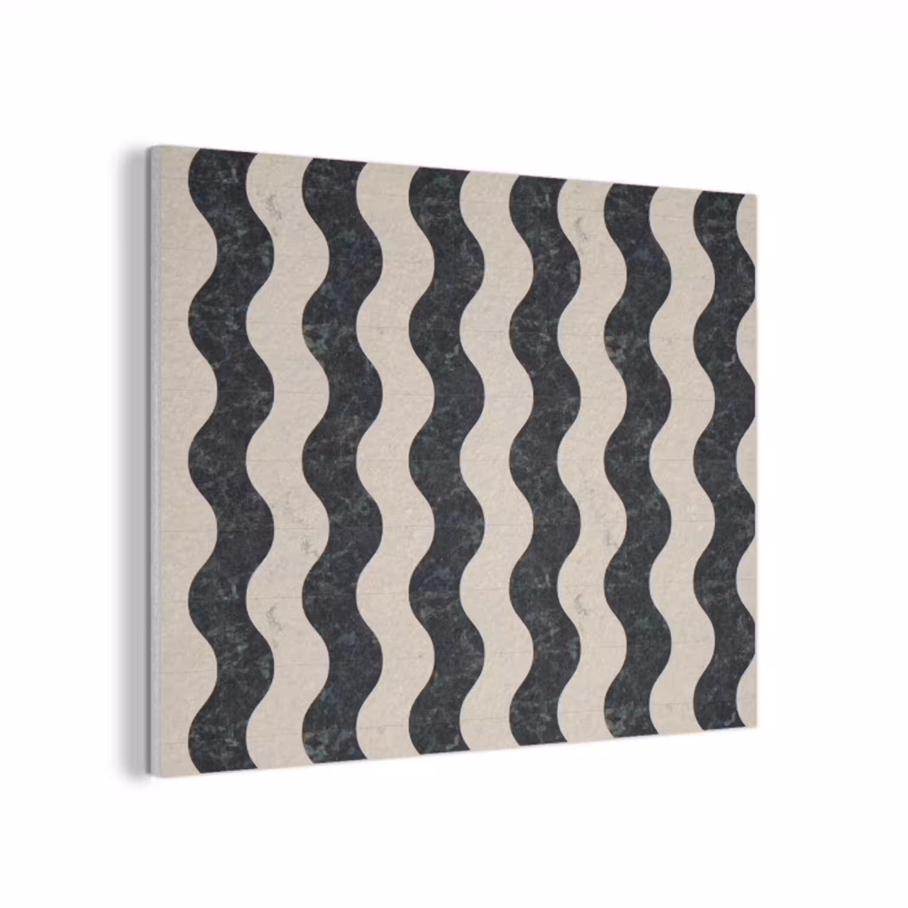 Patroon - Marmer - Groen - Cremé PET vilt klein 837 -3d