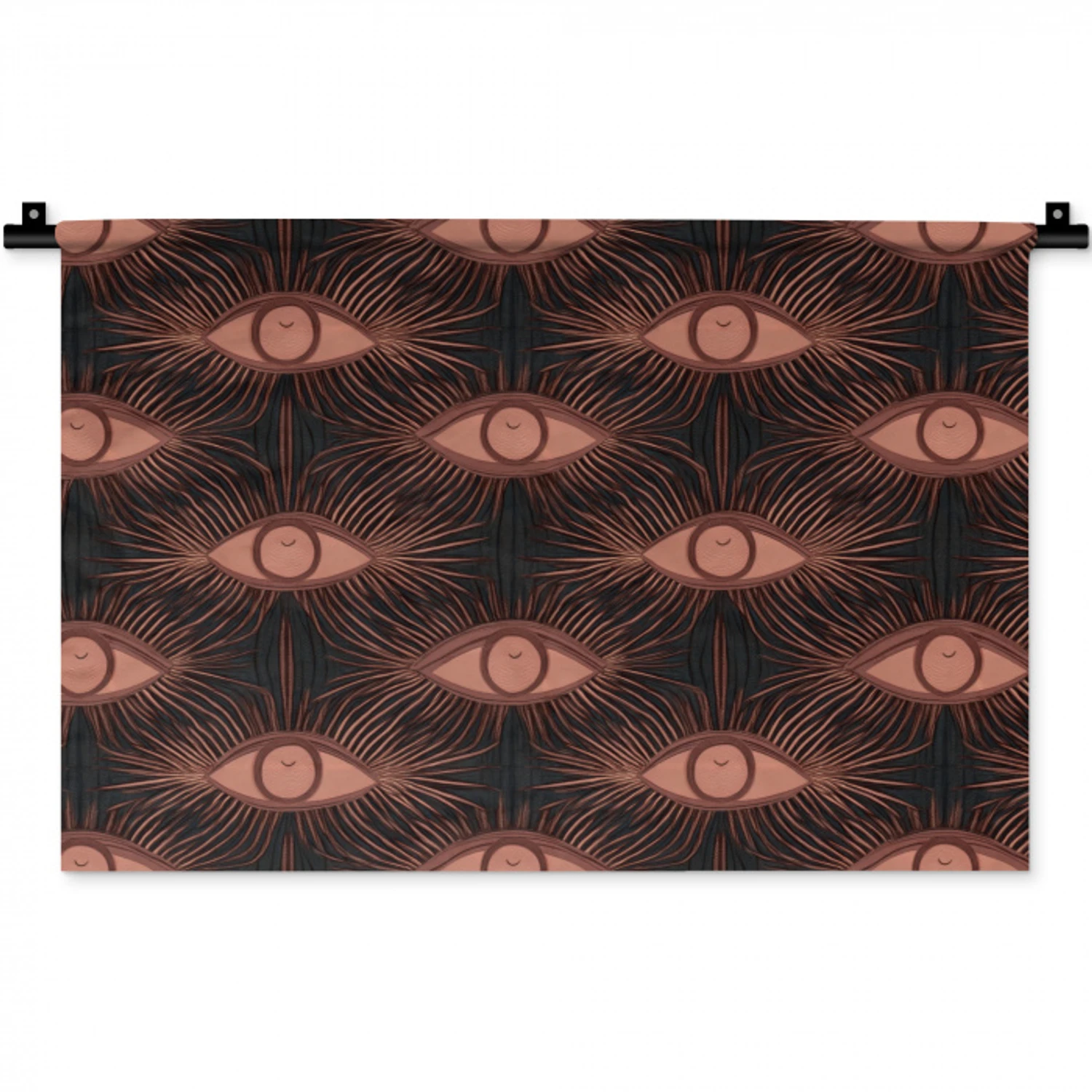 Boheems - Oog - Bruin Wandkleed katoen klein 269 -zz3d