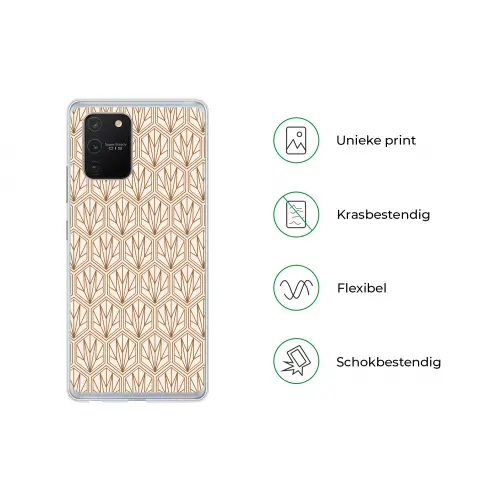 Geometrisch - Patroon - Beige Telefoonhoesje Samsung Galaxy S10 Lite klein 364 -specsS10Lite