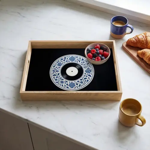 Vinyl - LP - Delfts Blauw - Muziek Dienblad Rechthoek middel -sfeer2