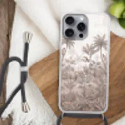 Jungle - Dieren - Palmbomen Hoesje iPhone 16 Pro Max met koord klein -sfeer4