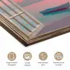 Doorkijk - Strand - Palmboom - Tropisch poster papier klein -closeup_NL