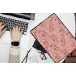 Garnalen - Stippen - Roze laptophoes neopreen klein 279 -bureau
