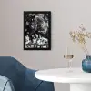 Springen - Paard - Zwart - Wit fotolijst zwart zonder passe partout klein -sfeer4