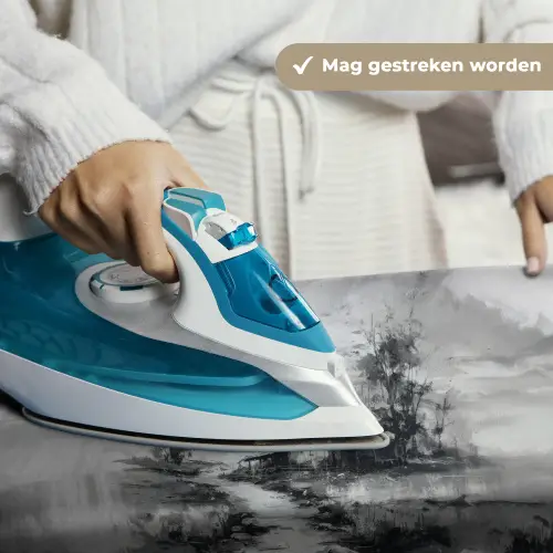 Hut - Grijs - Bergen - Mistig Wandkleed katoen klein -sfeer9