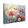 Bloemen - Kleurrijk - Waterverf - Natuur - Zomer Tuinposter op houten frame 2 cm dik klein -3d