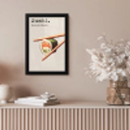 Sushi - Zalm - Rijst - Japans fotolijst zwart zonder passe partout klein -sfeer5