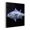 Porselein - Tonijn - Delfts - Blauw plexiglas 5mm klein -z3d